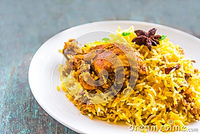 Chicken Biryani Stock Photo