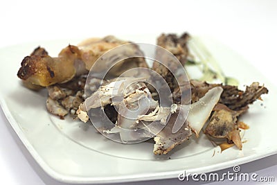 Chicken bones Stock Photo