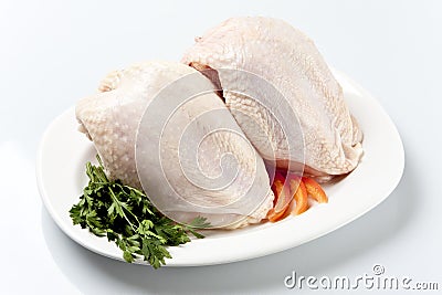 Chicken Breast without Back Stock Photo