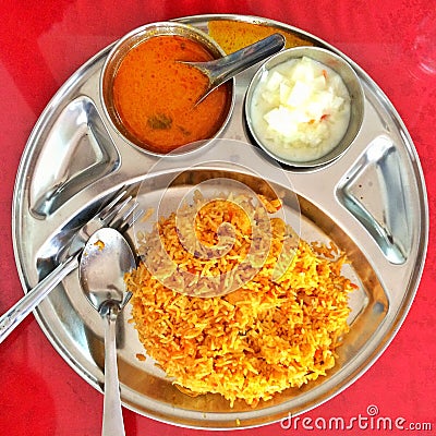Chicken briyani Stock Photo