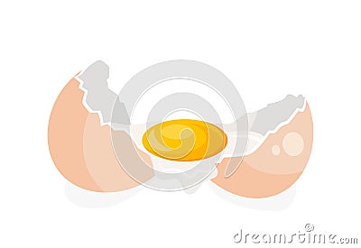 Chicken broken egg Vector Illustration