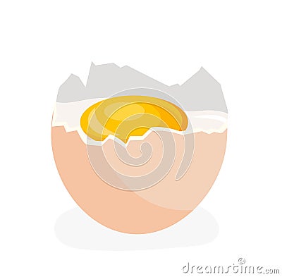 Chicken broken egg Vector Illustration