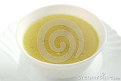 Chicken broth Stock Photo