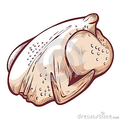 Chicken carcass icon, healthy meat for dinner Vector Illustration