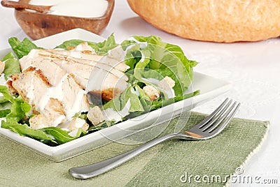 Chicken cesar salad Stock Photo