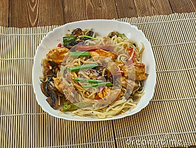 Chicken Chowmein Stock Photo