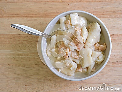 Chicken and dumplings soup Stock Photo