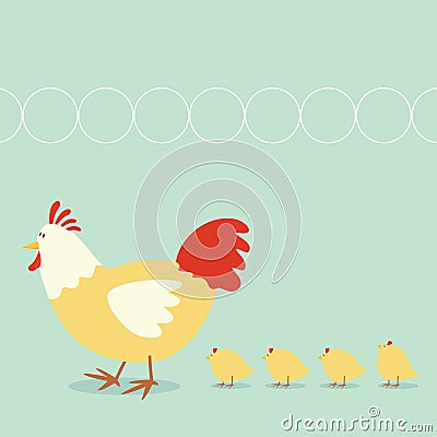 Chicken family Stock Photo