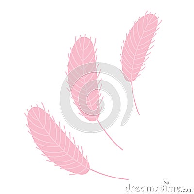 Chicken feather. Design for Easter, Christmas Vector Illustration
