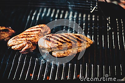 Filet on barbeque grill Stock Photo