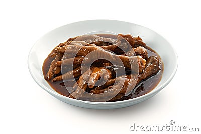 Chicken finger cook with black sauce Stock Photo