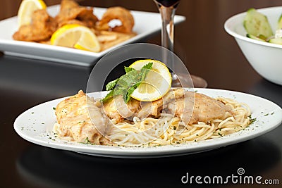 Chicken Francaise Stock Photo