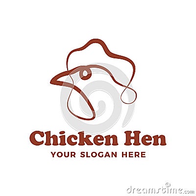 Chicken Hen logo design template Vector Illustration