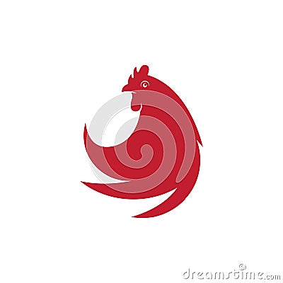 chicken illustration icon vector design Vector Illustration