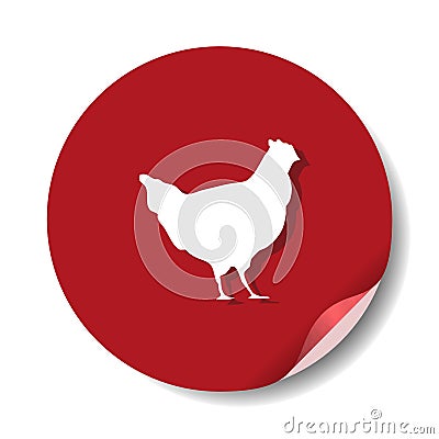 The chicken label, illustration Cartoon Illustration