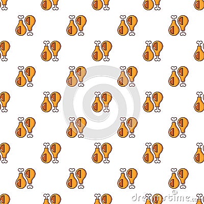 Chicken legs pattern seamless Vector Illustration