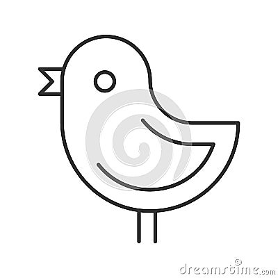 Chicken linear icon Vector Illustration