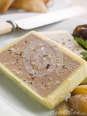 Chicken Liver and Foie Gras Parfait Stock Photo