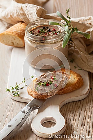 Chicken liver pate Stock Photo