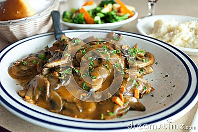 Chicken Marsala Dish Stock Photo