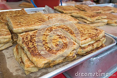 Chicken murtabak Stock Photo