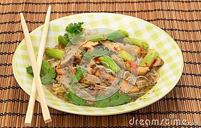 Chicken Noodle Pho - Vietnamese cuisine Stock Photo