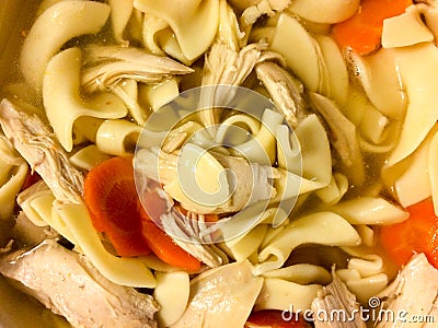 Chicken noodle soup Stock Photo