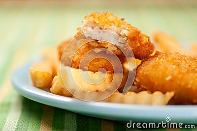 Chicken nuggets Stock Photo