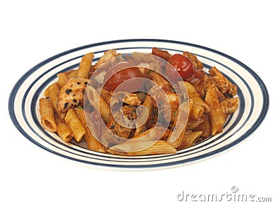 Chicken Penne Arrabbiata Stock Photo