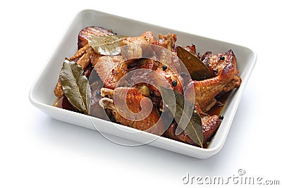 Chicken and pork adobo, filipino food Stock Photo