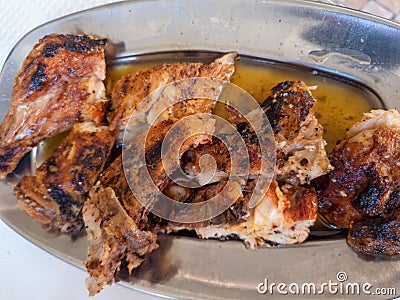 Chicken Pri Pri real life resturante Portugal Stock Photo