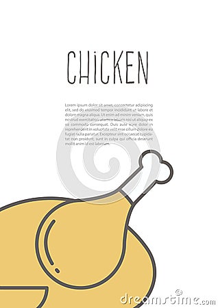 Chicken poster. Vector illustration decorative design Vector Illustration