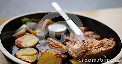Chicken with potatoes Stock Photo