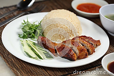 Chicken Rice Stock Photo