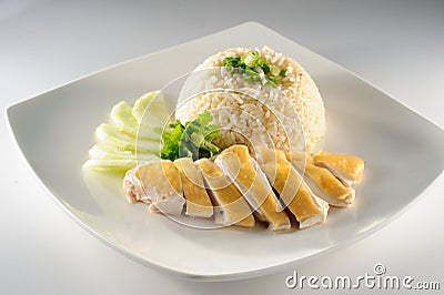 Chicken Rice Stock Photo