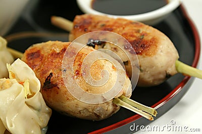 Chicken Rolls Yum Cha Stock Photo