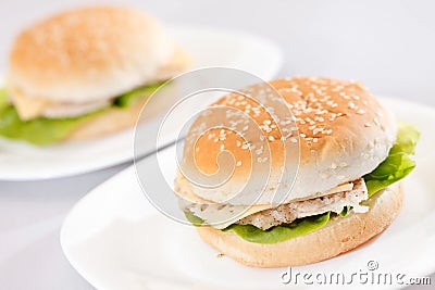 Chicken sandwich Stock Photo