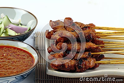Chicken Satay Stock Photo