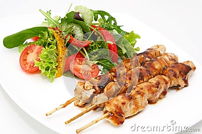 Chicken Satay Stock Photo