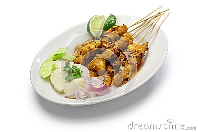 Chicken satay, indonesian cuisine Stock Photo