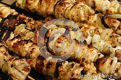 Chicken shish kebab Stock Photo