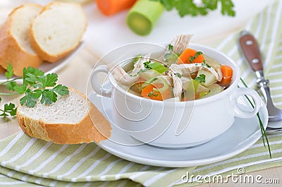 Chicken soup Stock Photo