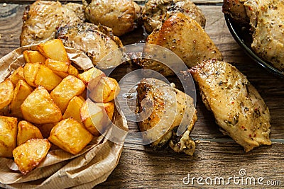 Chicken with spices Stock Photo