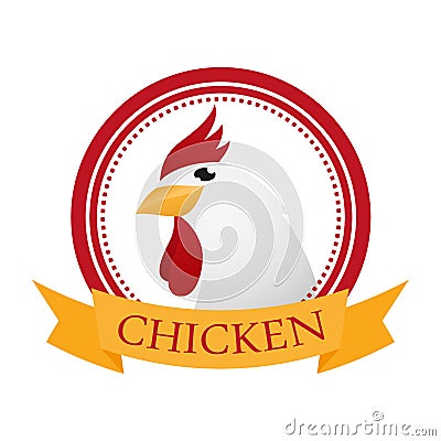 Chicken Symbol Vector Illustration