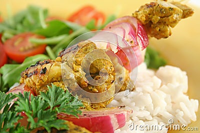 Chicken Tandoori Skewers 3 Stock Photo