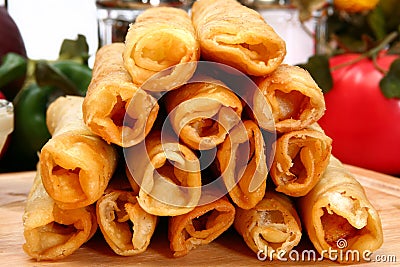 Chicken Taquitos Stock Photo