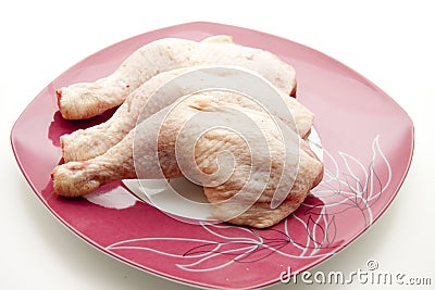 Chicken thigh raw Stock Photo