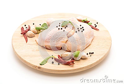 chicken thigh Stock Photo