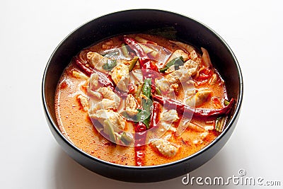 Chicken tomyum the favourite spicy food in thailand Stock Photo