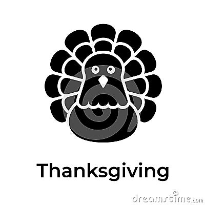 Chicken turkey vector design, thanksgiving icon in modern design style Vector Illustration